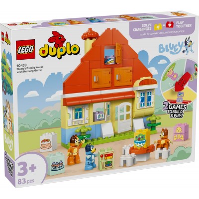 LEGO® DUPLO® Bluey: Bluey’s Family House with Memory Game 10459