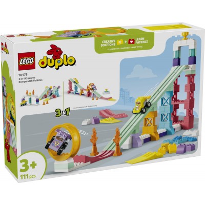 LEGO® DUPLO® Town 3 in 1 Creative Ramps with Vehicles 10478