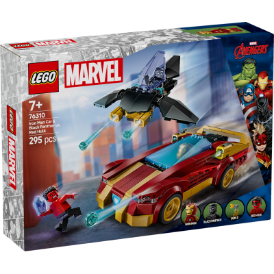 LEGO® Marvel Iron Man Car & Black Panther vs. Red Hulk 76310