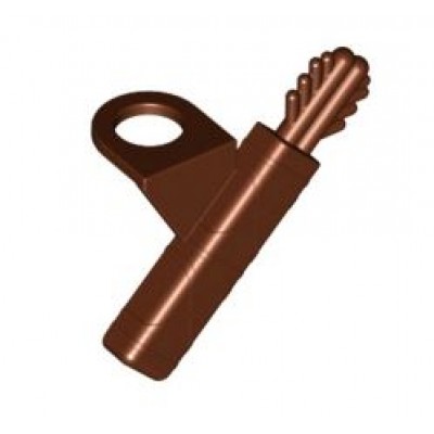 LEGO Minifigure Arrow Quiver with Two Arrows (Reddish Brown)