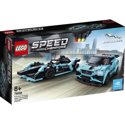 LEGO® Speed Champions Formula E Panasonic Jaguar Racing GEN2 car & Jaguar I-PACE eTROPHY 76898