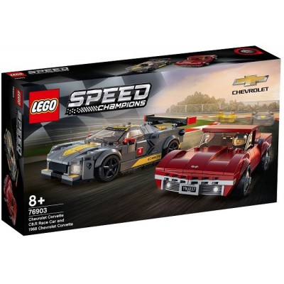 LEGO® Speed Champions Chevrolet Corvette C8.R Race Car and 1968 Chevrolet Corvette 76903